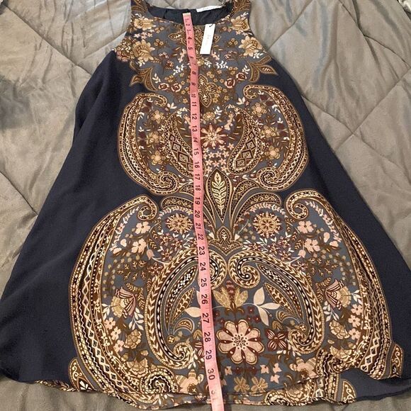 Ark n Co & Co Dress Tunic Top Shirt Paisley Blue NWT Small S - Picture 7 of 7